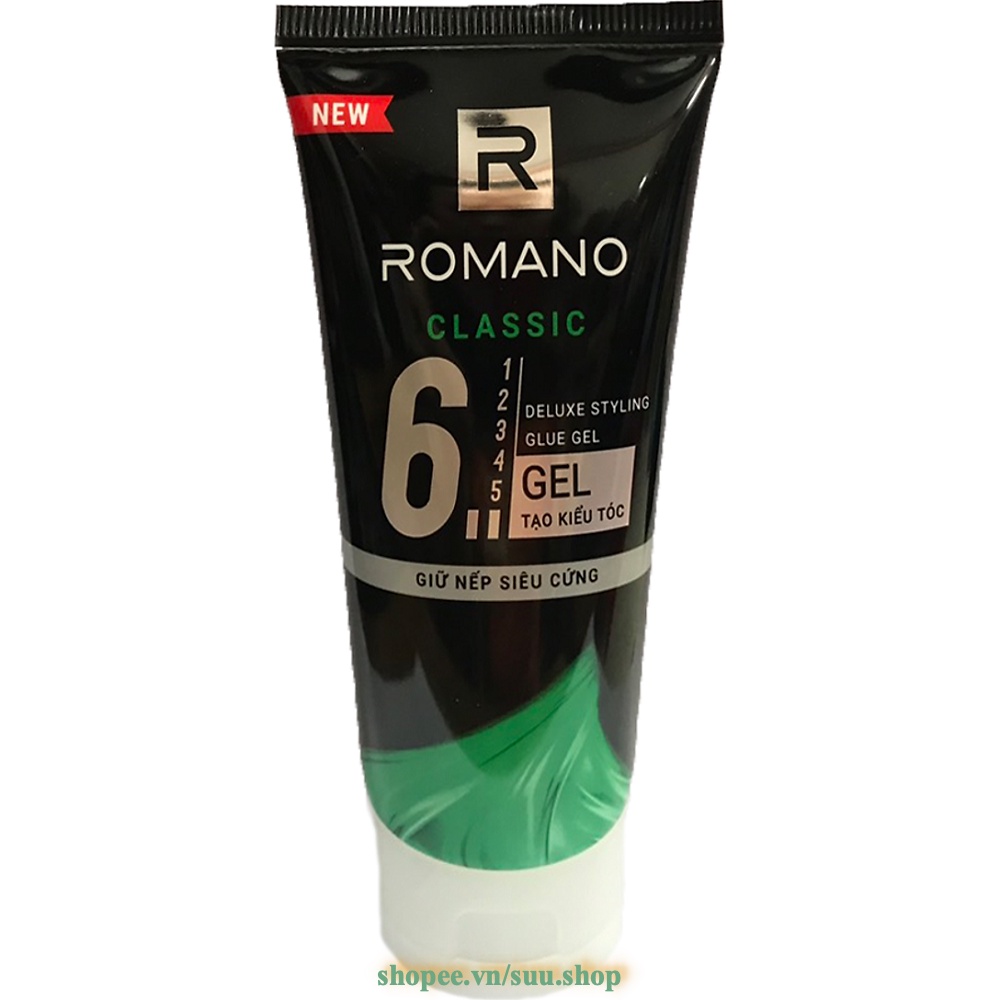 Gel vuốt tóc Romano Classic Siêu cứng 150g- Mẫu mới suu.shop cam kết 100% chính hãng