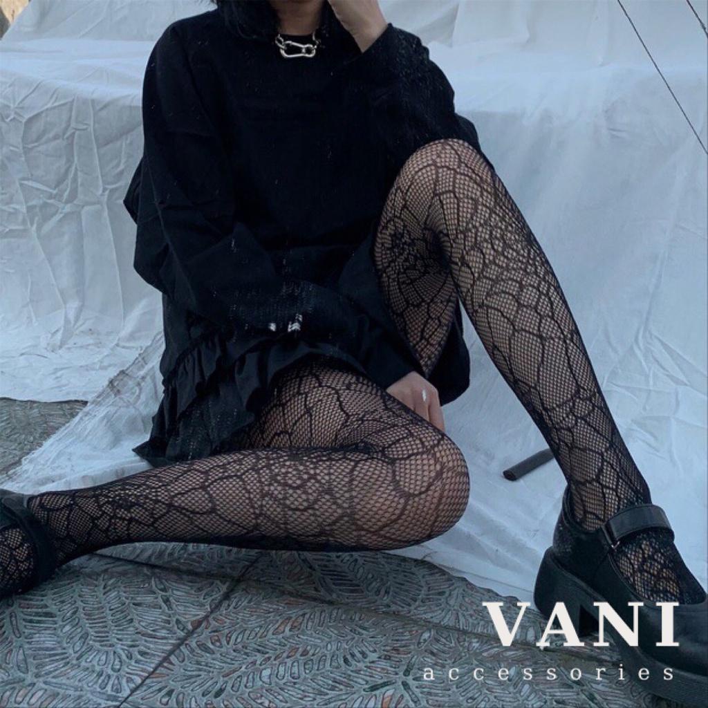 Quần Tất Lưới Họa Tiết Mạng Nhện Spiderweb - Vani Store [TAT00166]