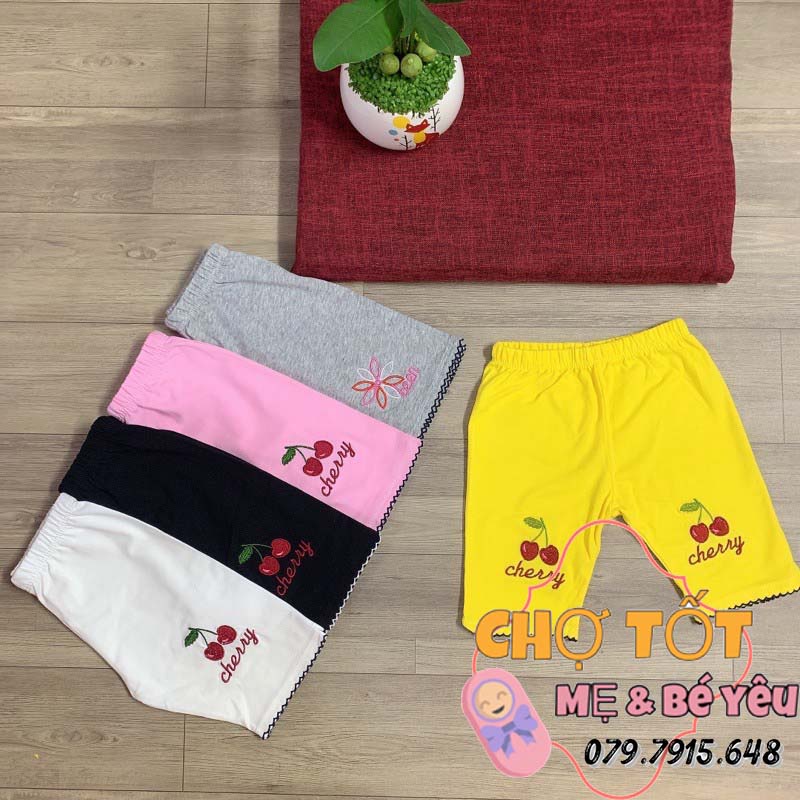 Quần Legging Lửng Bé Gái Cotton Co Giãn Xuất Xịn (8-20kg)