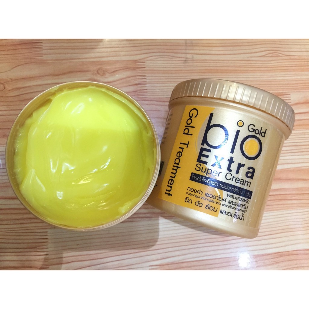 Kem Hấp Ủ Tóc Bio Gold Dưỡng Siêu Mượt, Phục Hồi Hư Tổn Extra Super Cream 500ml Thái Lan