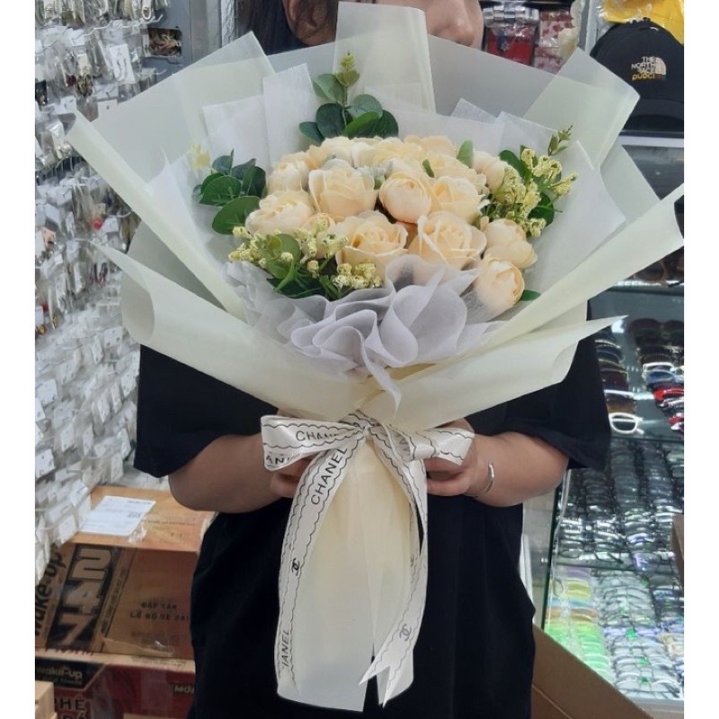 BÓ HOA LỤA ,HOA SÁP CAO CẤP BÓ KIỂU HÀN QUỐC