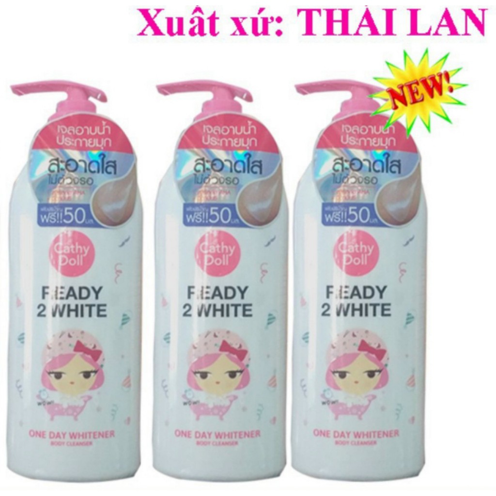 Sữa tắm Cathy Doll Ready 2 White One Day Whitener Body Cleanser 450ml