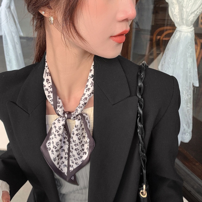 Khăn Quàng Cổ Mỏng In Hoa Phong Cách Vintage Dành Cho Nữ