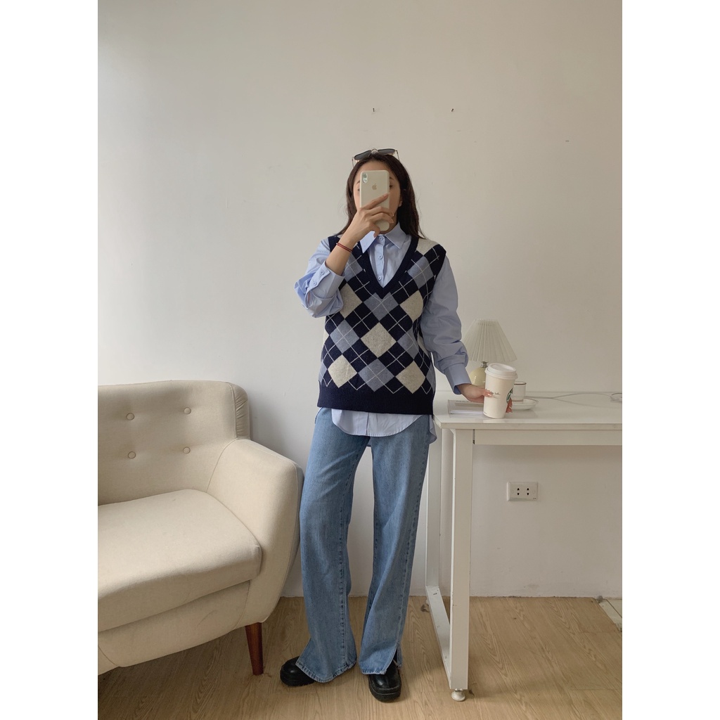 Áo sơmi trơn thô mềm SM-9917, sơ mi dáng rộng nữ