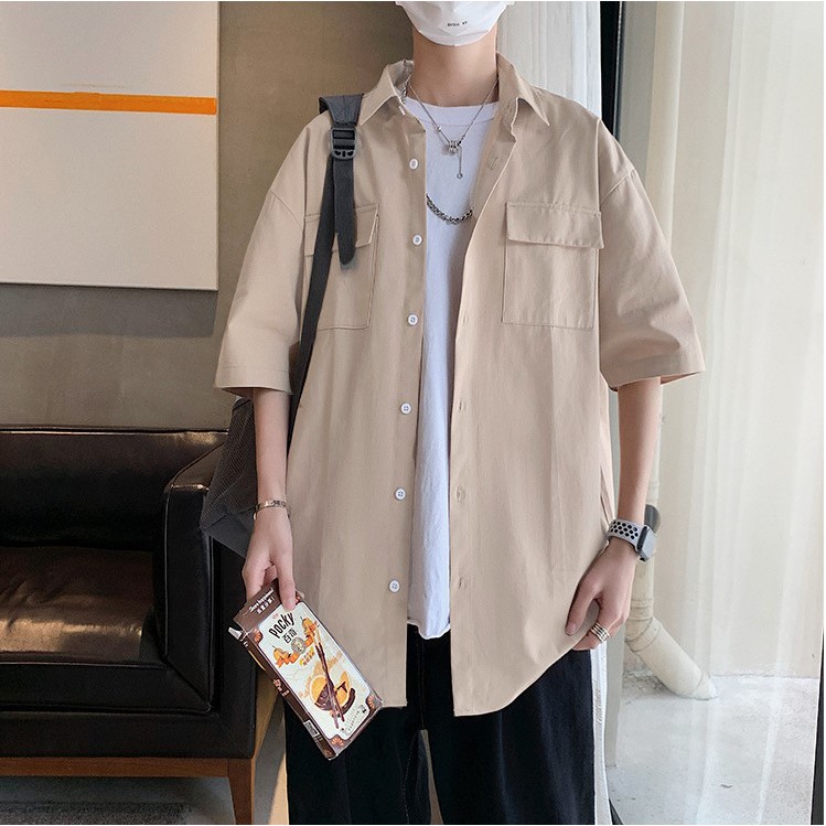 Áo sơ mi ngắn tay nhiều màu unisex chất đẹp siêu hot cực dễ phối đồ(SP1) | BigBuy360 - bigbuy360.vn