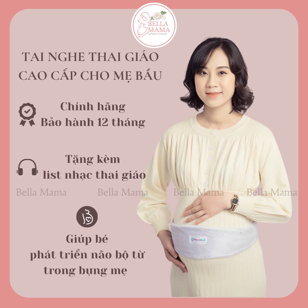 Tai Nghe Thai Giáo Mẹ Bầu Chính Hãng Music Kid Giúp Con Thông Minh Phát