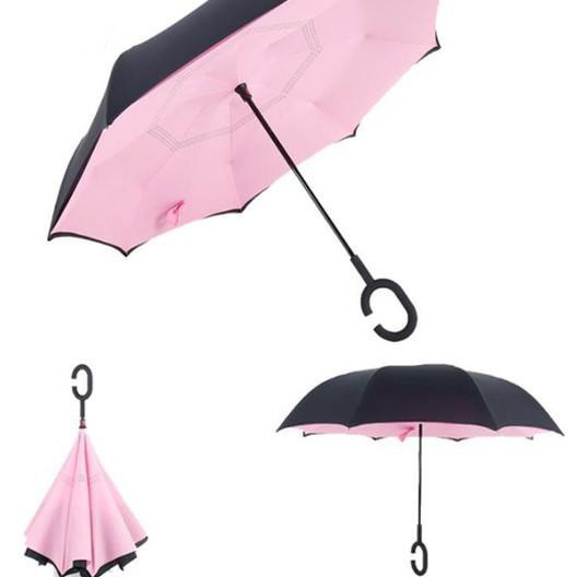 Dù Đảo Ngược Tay Cầm Chữ C Kazbrella 2nd Gen Pink