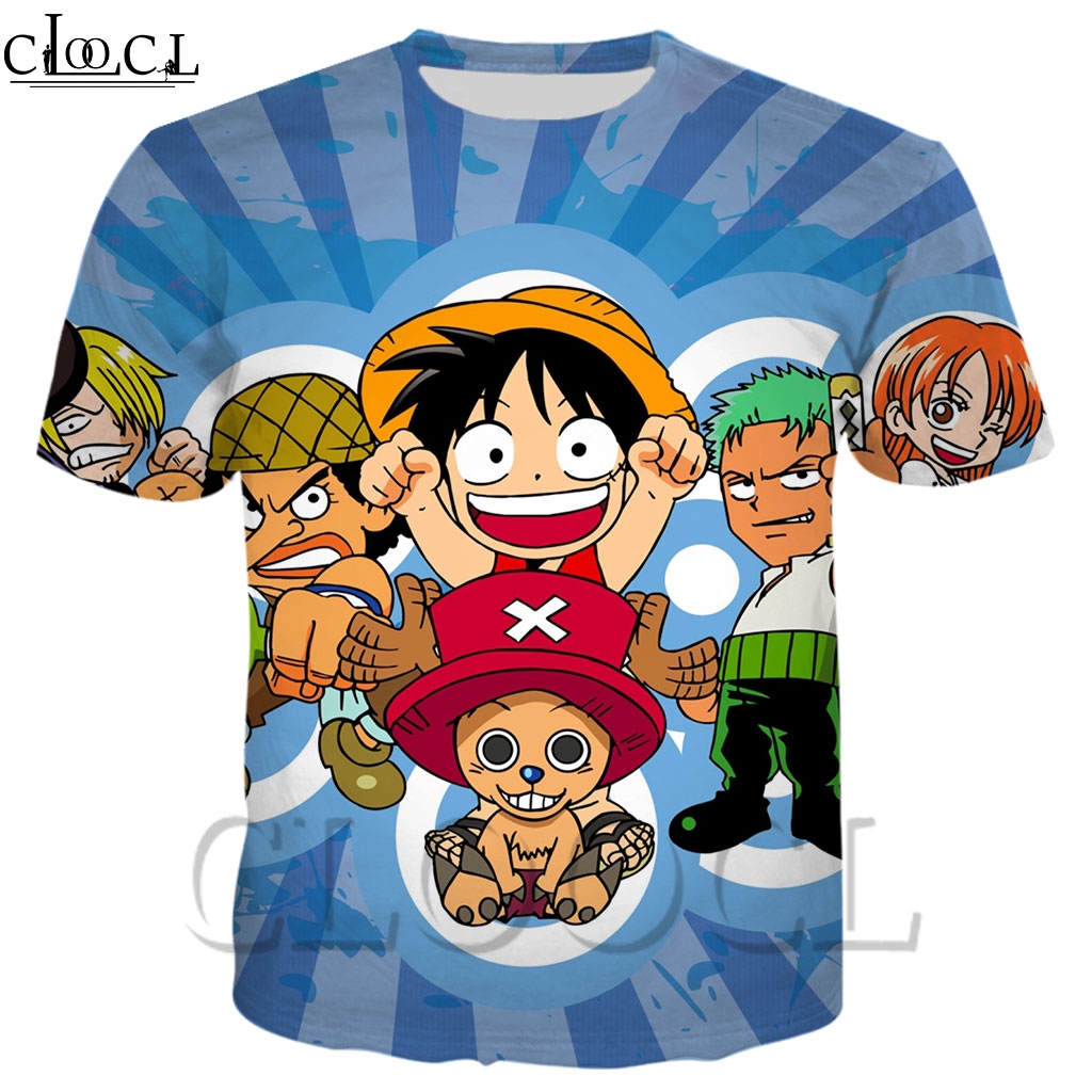 CLOOCL Fashion Japanese Anime One Piece Luffy Men T Shirt 3D Printed Casual T-shirts