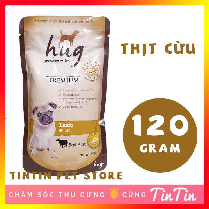 Pate Dinh Dưỡng Cho Chó HUG Cho Chó Gói 120 Gram