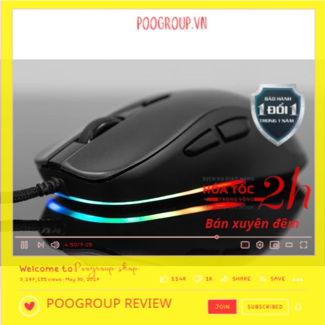 Chuột Gaming Edra EM630 Ultra Light LED RGB ( DPI: 12.000 )