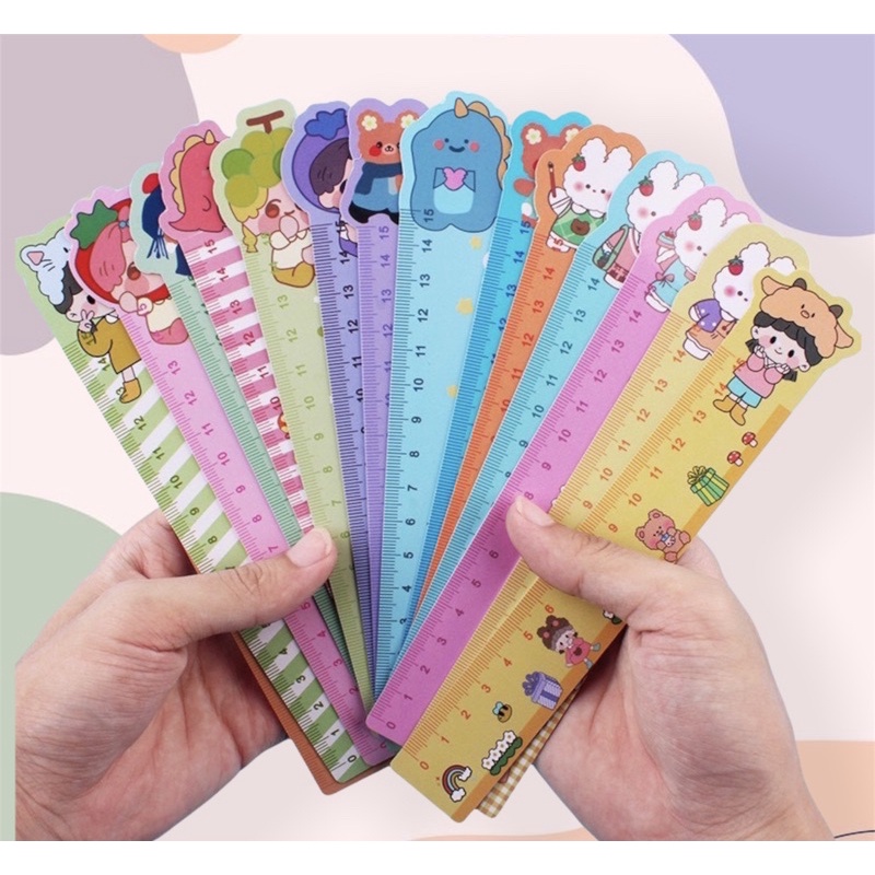 Thước Kẻ Nhựa Dẻo 15cm Hình Cute (Màu Ngẫu Nhiên)