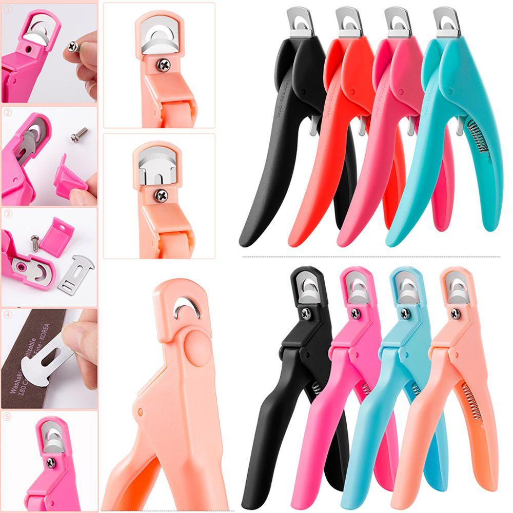 Kềm Cắt Móng Tay Giả Cạnh Tròn Bằng Nhựa