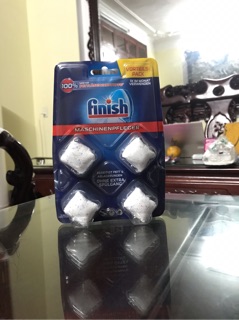 Viên vệ sinh máy rửa bát Finish vỉ 4 Viên