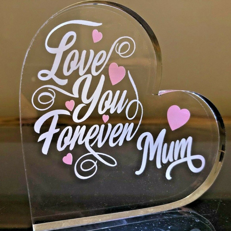 Phụ Kiện Trang Trí Nhà Cửa / Văn Phòng In Chữ Love You Forever Mum Dễ Thương
