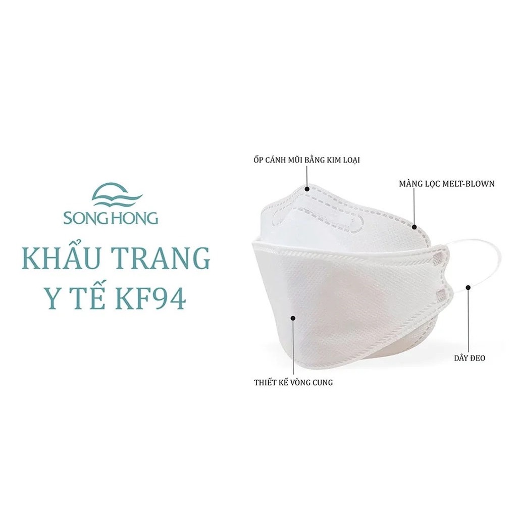 Khẩu trang 4 lớp Hàn Quốc cao cấp KF94 UNI MASK Chống Bụi Mịn hộp 50 chiếc chuẩn chính hãng