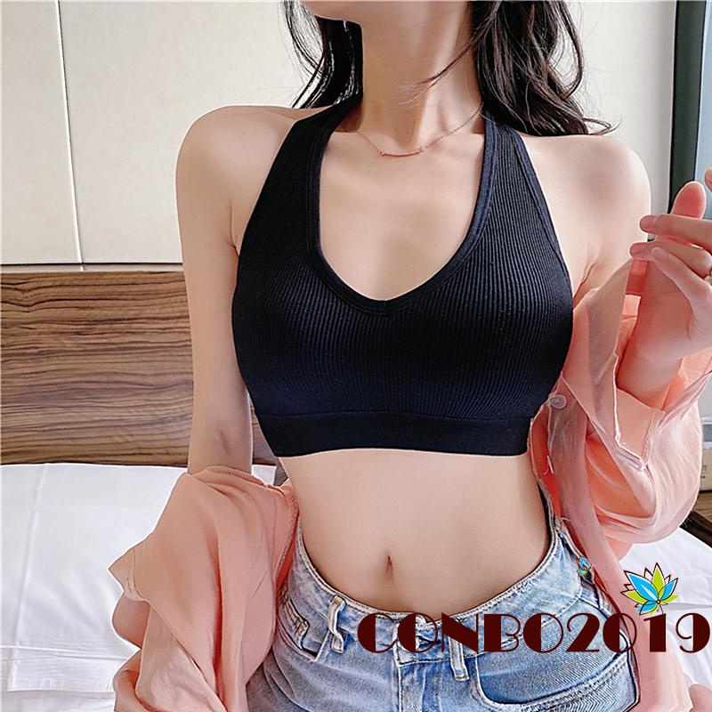 Áo Lót Nâng Ngực Hở Lưng Màu Sắc Trơn Dành Cho Nữ