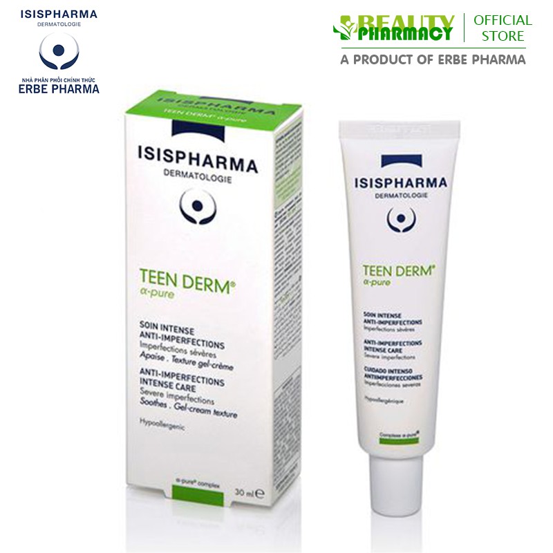 Kem giảm mụn ISIS PHARMA TEEN DERM ALPHA PURE