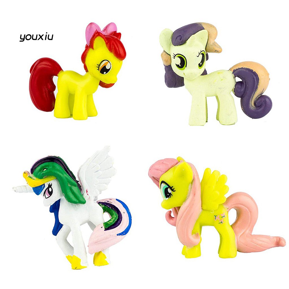 Set 12 đồ chơi mô hình ngựa Pony chất liệu nhựa PVC