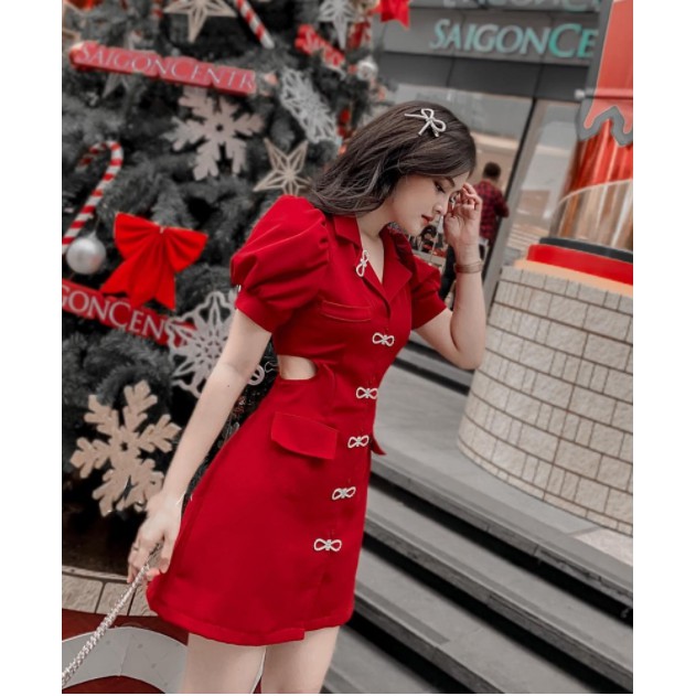 Đầm đi chơi tết, dự tiệc tay phồng Bell Dress