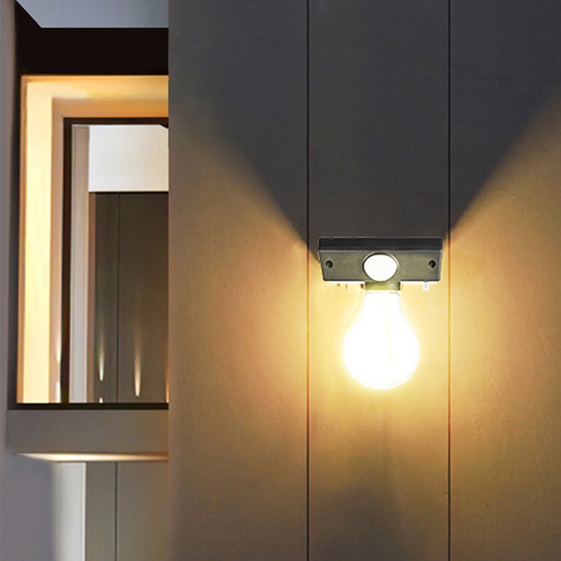 Bóng Đèn LED Năng Lượng Mặt Trời Siêu Sáng Chống Thấm Nước Gắn Tường Trang Trí Sân Vườn