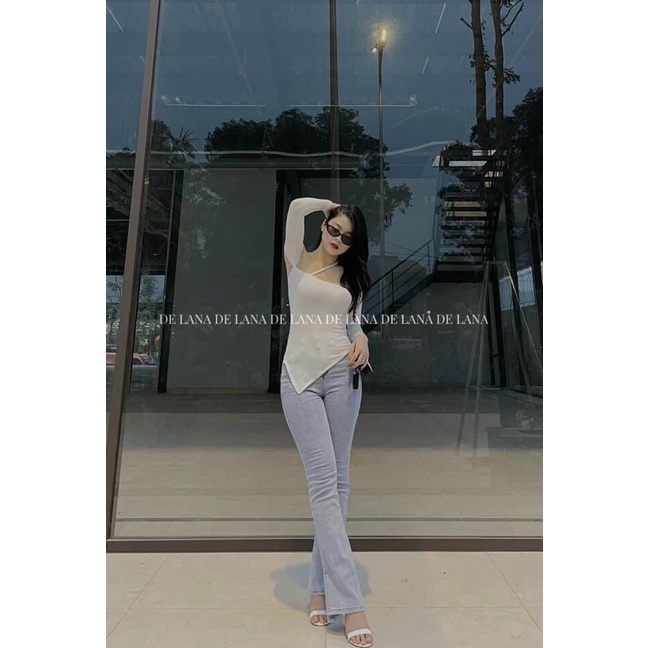 Áo quây trễ vai tay dài hot hit, Áo trễ vai dây chéo