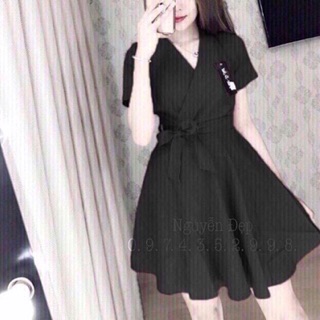 Đầm xoè cột nơ eo duyên dáng