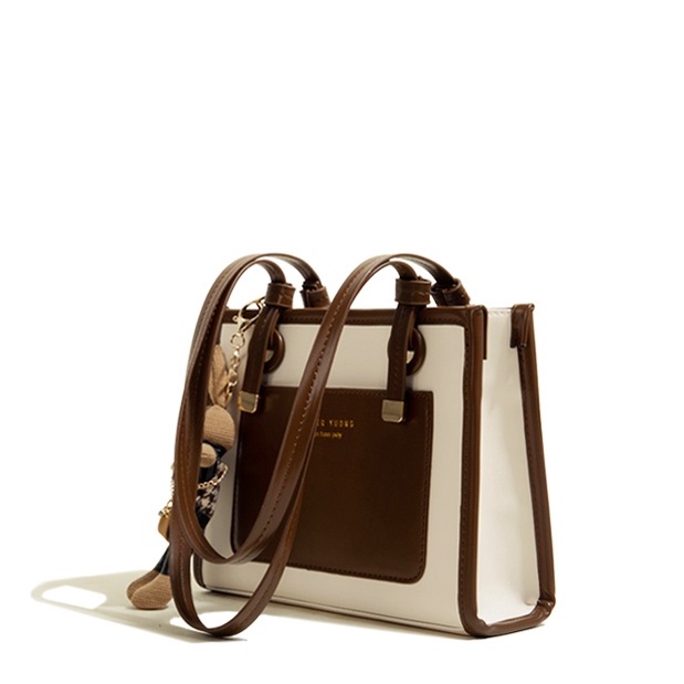 🌸Hàng Order🌸 Túi Xách Muzi&kai Chính Hãng Da Trơn Quai Da Đeo Kèm Gấu Trang Trí Sang Chảnh Nữ Tính 🌸 Quảng Châu