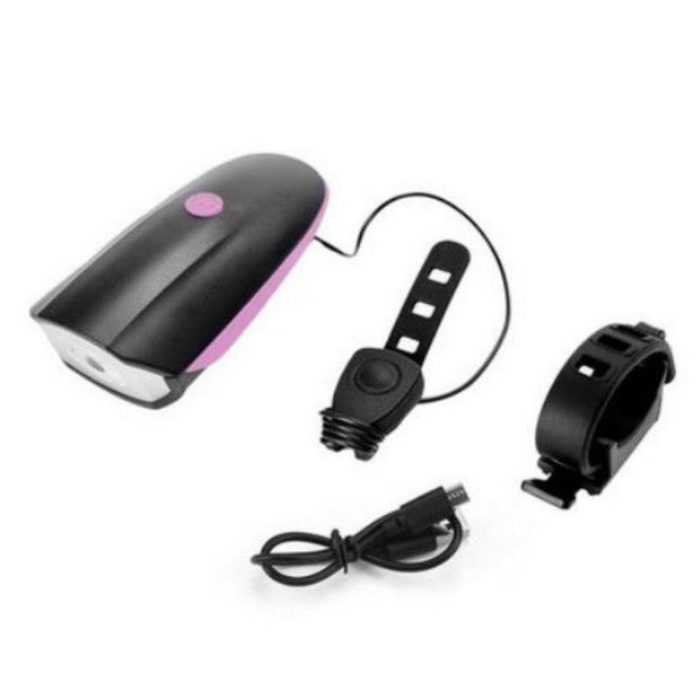 Đèn xe đạp thể thao siêu sáng tích hợp còi pin sạc usb led T6 chống nước
