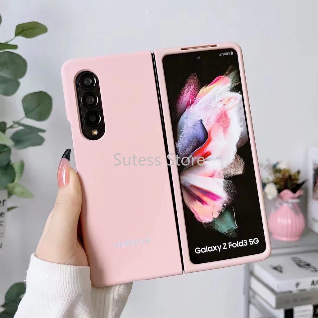 Ốp Điện Thoại Silicon Dẻo Phối Vải Flannel Bảo Vệ Cho Samsung Galaxy Z Fold 4 3 2 4G 5G