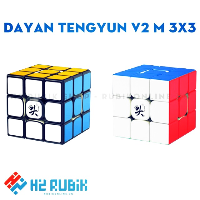 [Mã LIFE2410K giảm 10K đơn 20K] Rubik 3x3 Siêu Tốc Độ DaYan TengYun V2 M có nam châm tuỳ chỉnh xoay 3 nấc