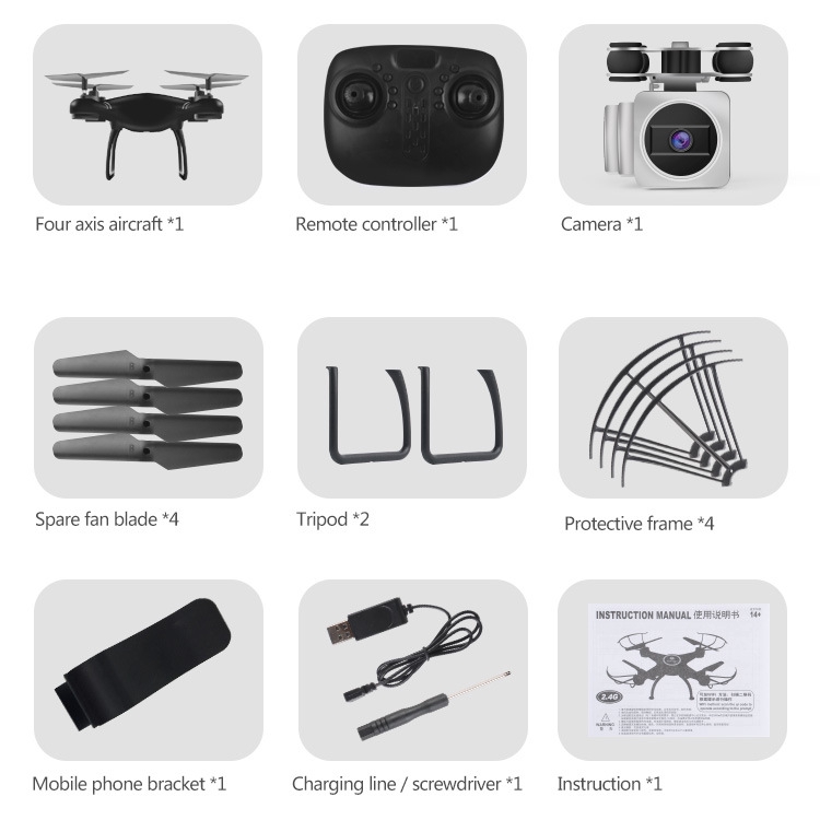 Đồ chơi máy bay RC camera HD Wi-Fi 200W Pixel UAV HJ14W | BigBuy360 - bigbuy360.vn