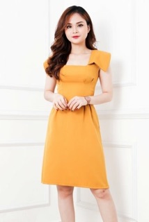 Đầm đôi cổ vuông cho mẹ và bé
