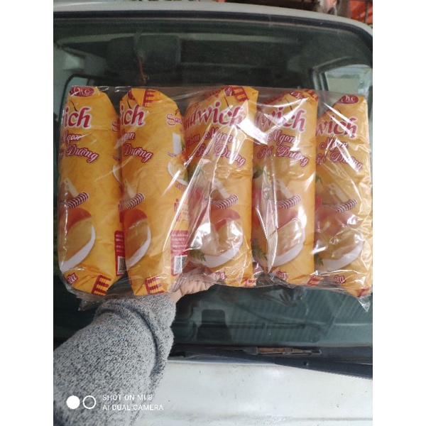 Bánh mì sandwich nhân socola, trứng sữa 90g