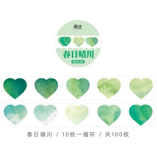 washi chấm dot và washi trái tim