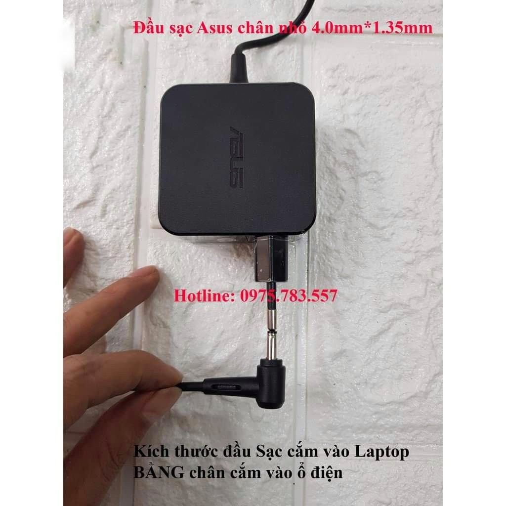 ⚡️Xả Kho⚡️ Sạc Laptop Asus 19V 3.42A 65W vuông chân nhỏ 4.0*1,35 ZIN - (Adapter  Asus vuông 19V – 3,42a