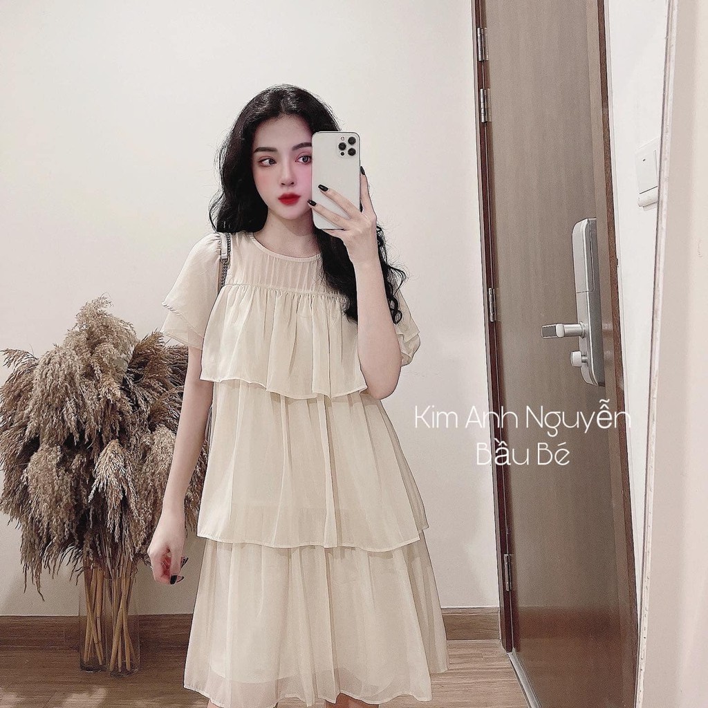 Đầm - Váy Babydoll Tơ Bèo Tầng Siêu Xinh  Siêu dễ thương (Có Ảnh Thật Kèm Video) | BigBuy360 - bigbuy360.vn
