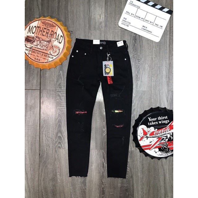 Quần jean ống côn co giãn dáng Skinny Hàn Quốc mã 1510