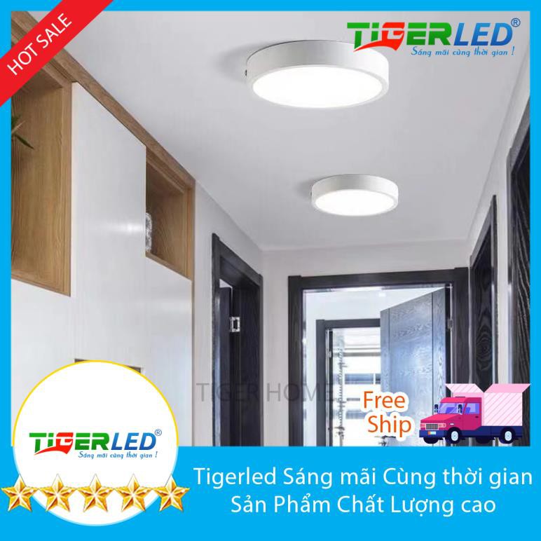 ĐÈN ỐP TRẦN NỔI 24W TRÒN VUÔNG Trắng Tigerled phân phối bh 1 ĐỔI 1