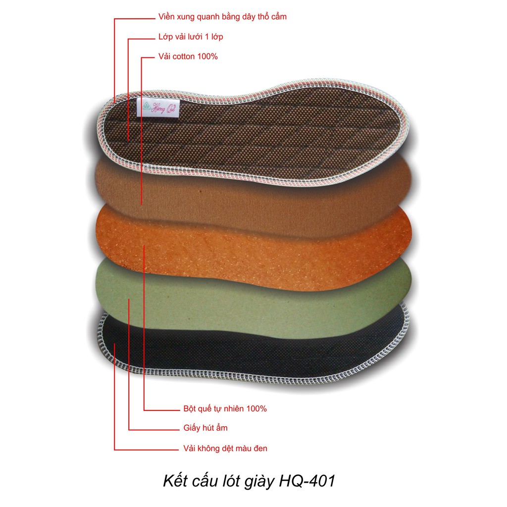 Combo 3 Lót Giày Lưới Cao Cấp Chính Hiệu Hương Quế_tiêu chuẩn Châu Âu