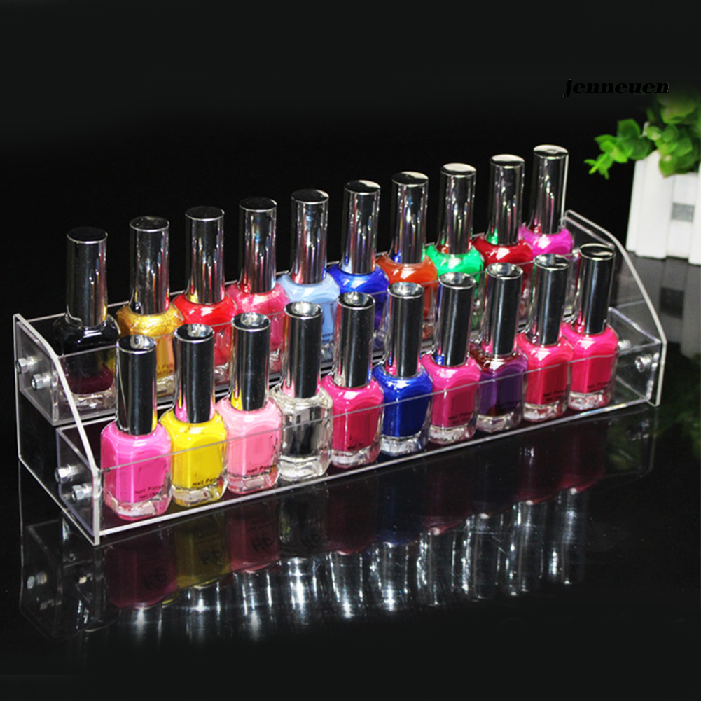 [Hàng mới về] Giá Đựng Lọ Sơn Móng Tay Nhiều Tầng Bằng Nhựa Acrylic Trong Suốt