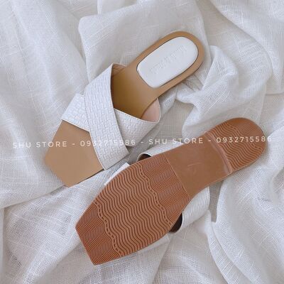 DÉP NỮ THỜI TRANG SIÊU XINH, DỄ THƯƠNG QUAI CHÉO Ô MŨI VUÔNG VN SHU STORE