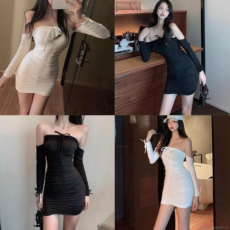 Đầm ôm body trễ vai tôn dáng phong cách quyến rũ dành cho nữ | BigBuy360 - bigbuy360.vn