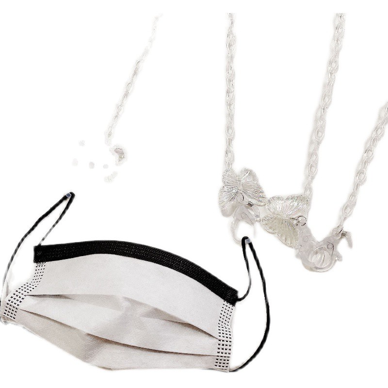 Dây Xích acrylic Trong Suốt Treo Kính Mát Hình Mặt Nạ Cánh Bướm Phong Cách retro