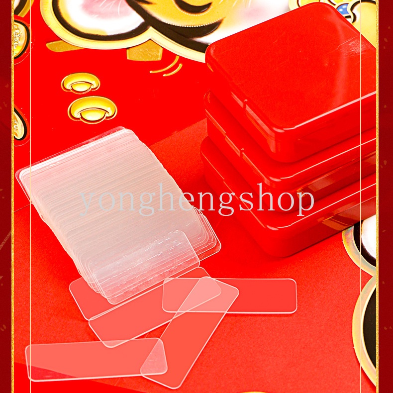Hộp 60 Miếng Dán Hai Mặt Trong Suốt Đa Chức Năng