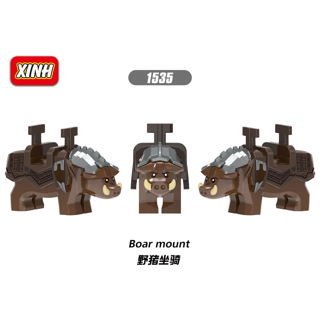 Mô hình động vật heo rừng/cừu có sừng 1535-1536 xinh xắn cho trẻ em trên 6 tuổi