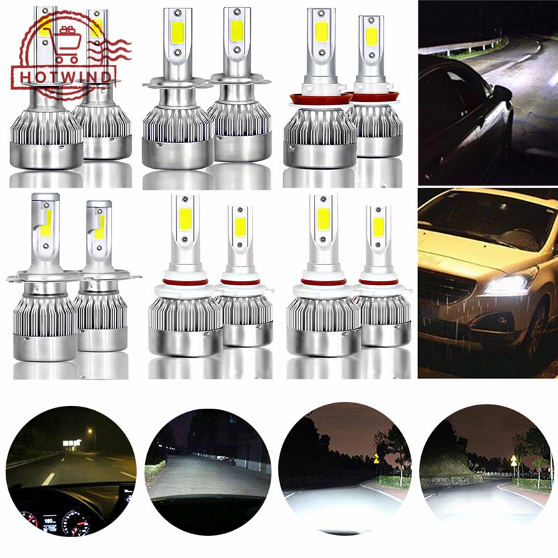 Đèn LED gắn xe hơi ánh sáng trắng 6000K 72W 9005 / 9006 / H7 / H11 / H4