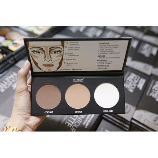 Phấn Tạo Khối Và Highlight City Color Contour Palette