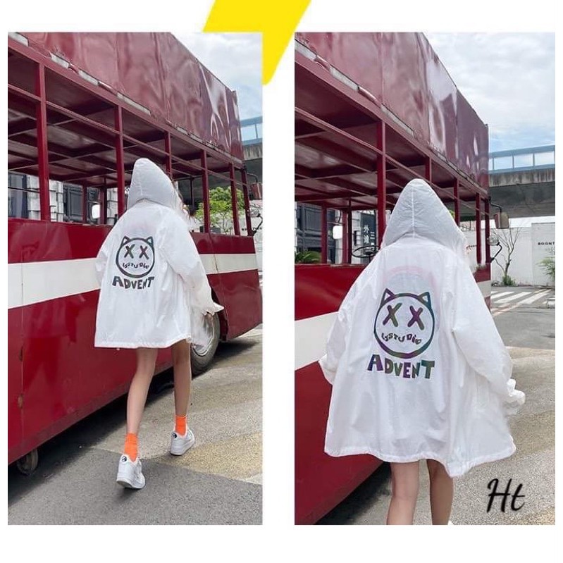 Áo gió trắng advent H2N855