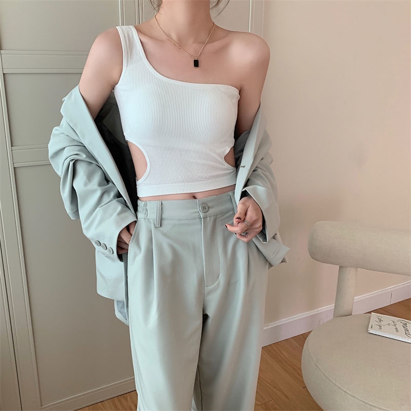 Áo Hai Dây Có Mút Đệm Ngực Thời Trang Phương Tây Quyến Rũ Cho Nữ