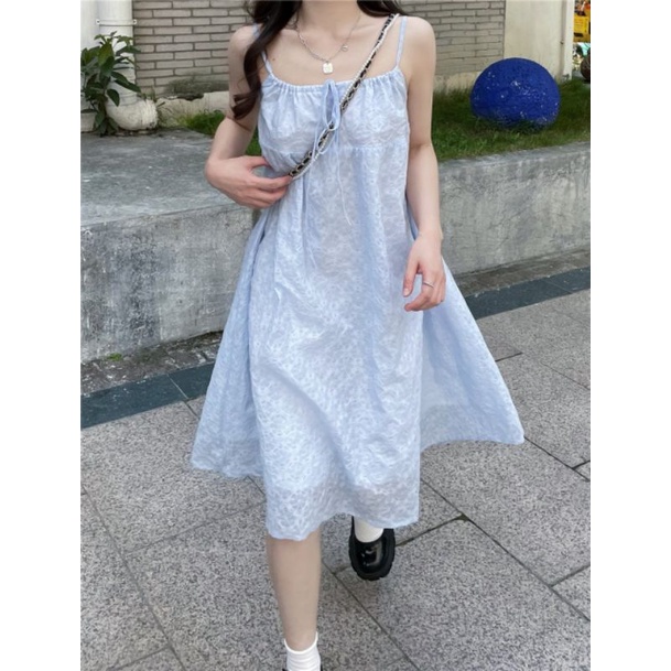 Đầm baby doll váy tiểu hai dây thư xanh mint ulzzang phong cách hàn quốc B500